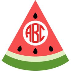 watermelon monogram