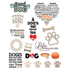 dog-themed stickers