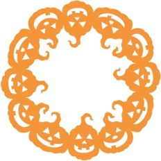 1 piece small jack o lantern circle