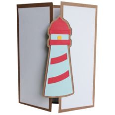 lighthouse tri-fold card