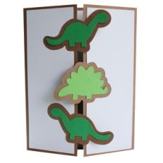 dinosaur tri-fold card