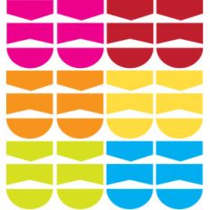rainbow wide planner tabs