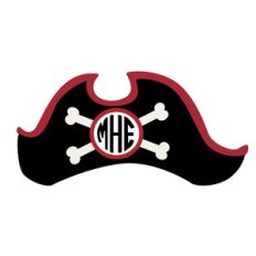 pirate hat monogram frame