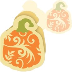 3 piece swirl pumpkin card