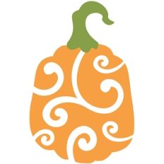 2 piece pumpkin with swirl