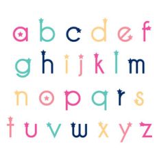 star alphabet - lower case