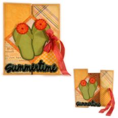 flip flop double bi-fold a7 card