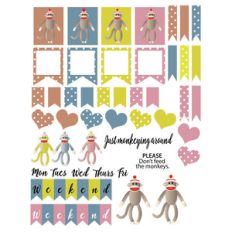 monkey-themed stickers