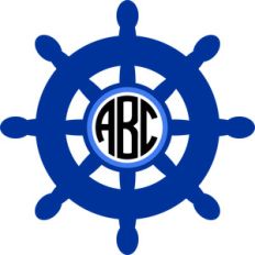 ships wheel monogram