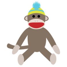 sitting stuffed monkey