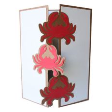 crab tri-fold card