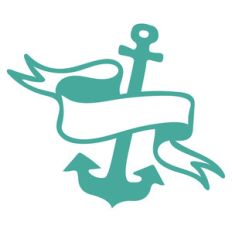 anchor banner tattoo