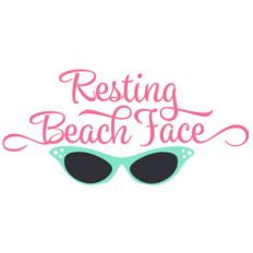 resting beach face
