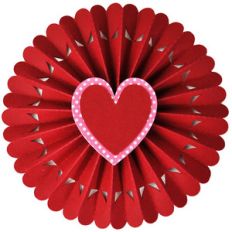 heart edged rosette medallion