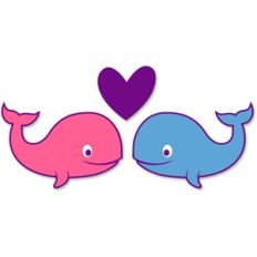 cute whale couple