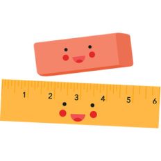 eraser and ruler
