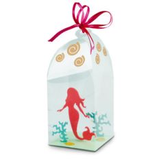 red mermaid in a bottle
