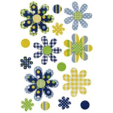 denim and daisies flower stickers