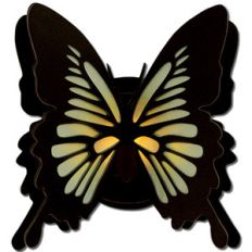 blue ulysses butterfly tea light lantern (flameless)