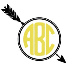 arrow monogram frame