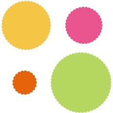4 mini scalloped circles
