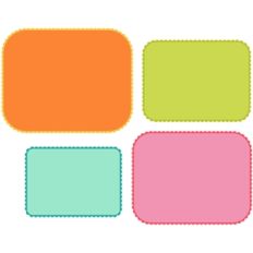8 piece mini scalloped round corner rectangle set 1