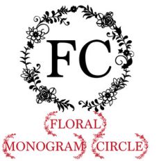 pn floral monogram circle
