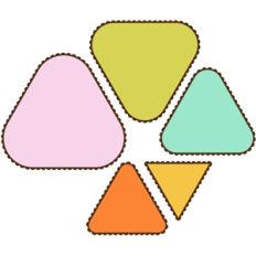 10 piece mini scalloped triangle set