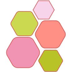 10 piece mini scalloped hexagon set