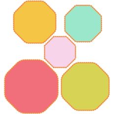 10 piece mini scalloped octagon set