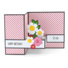 pop up box card birthday flowers
