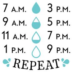 water bottle decal chart