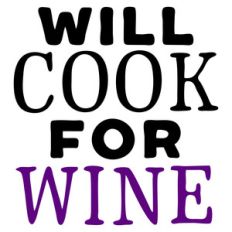 will cook for wine
