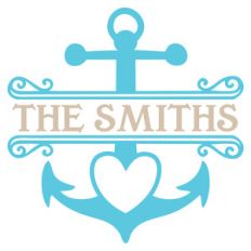 love anchor monogram frame