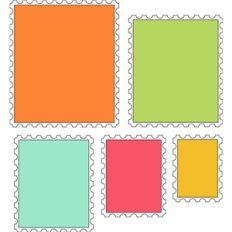 10 piece rectangle stamp set 1