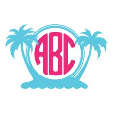 island monogram frame