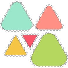 10 piece triangle stamp set