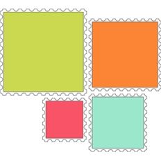 8 piece square stamp set