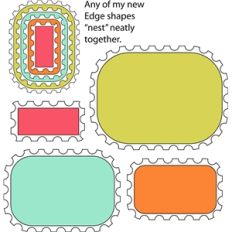 8 piece round rectangle stamp edge set 4
