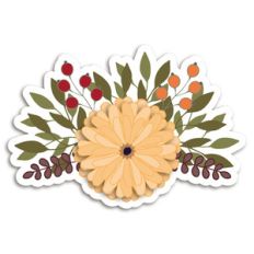 layered yellow flower set