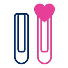 heart paperclip planner set