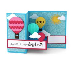 pop up box card hot air balloons