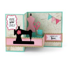 pop up box card sewing