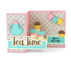 pop up box card teapot