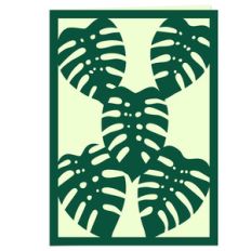 tropical monstera plant card