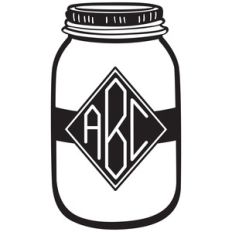mason jar monogram frame