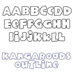 pn kangaroods outline