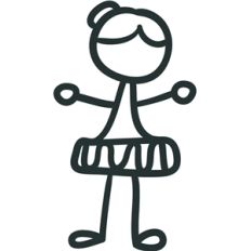 stick figures - ballerina