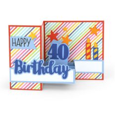pop up box card birthday age 40
