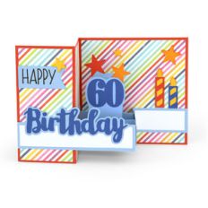 pop up box card birthday age 60